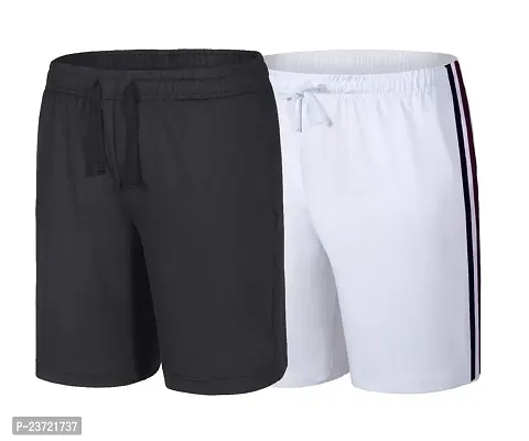 Sports Shorts for Boys-Pack of 2(12-13Years) Multicolour