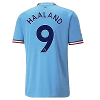 Haaland 9 Official Football Team Blue Jersey 2022-2023 for Men  Boys(12-13Years)-thumb2