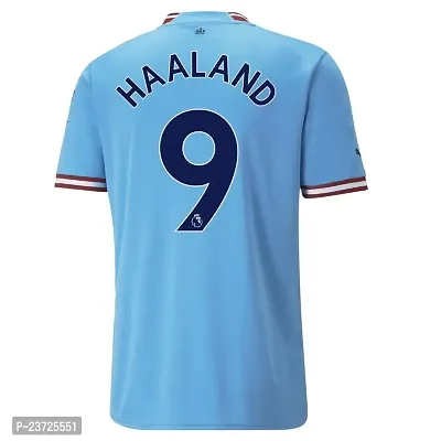 Haaland 9 Official Football Team Blue Jersey 2022-2023 for Men  Boys(12-13Years)-thumb3