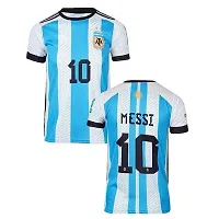 Messi World Cup Jersey with Back Print 2022-2023 Football -(Mens  Kids)(13-14Years) Multicolour-thumb2