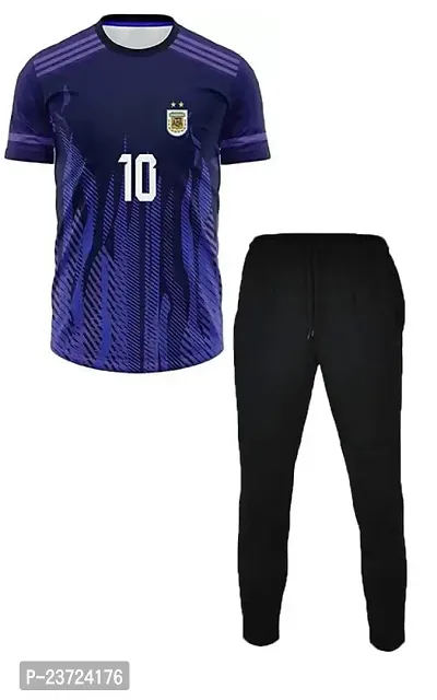 Messi 10 Away Football Jersey with Track Pant 2023 for Men  Boys(13-14Years) Multicolour