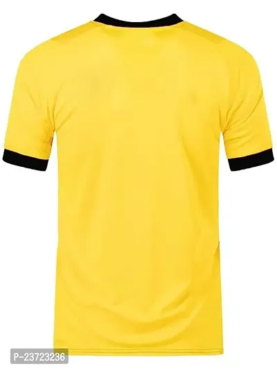 Sports Football Team Home Half Sleeve Yellow Tshirt 2023-2024 for Men  Kids(XX-Large 44)-thumb3