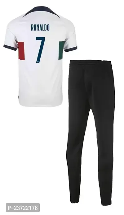 Ronaldo 7 Away Football Jersey with Track Pant 2023 for Men  Boys(Medium 38) Multicolour-thumb2