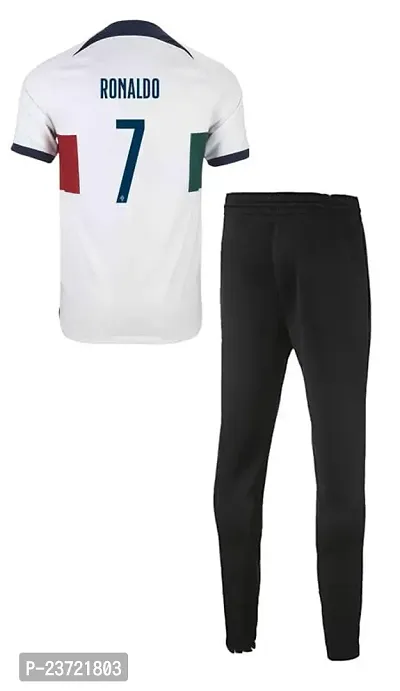 Ronaldo 7 Away Football Jersey with Track Pant 2023 for Men  Boys(X-Large 42) Multicolour-thumb2