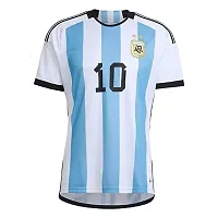 Argentina Blue Lionel Messi 10 World Cup Home Original Football Half Sleeve Jersey for Boys and Men 2022-2023(11-12Years)-thumb1