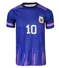 Messi World Cup Away Jersey with Back Print 2022-2023 Football -(Mens  Kids)(Small 36) Multicolour-thumb1