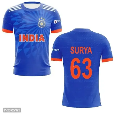 India T20 New Cricket World Cup Tshirt Surya 63 2023/2024 (Boys  Men)(14-15Years) Multicolour