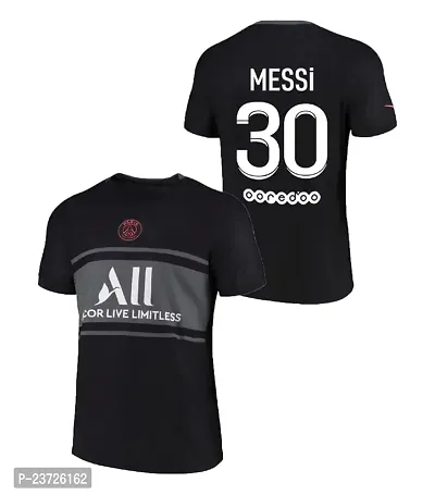Football New Team Jersey Messi 10 with Shorts 2023/2024 for Men  Kids(12-13Years,blk2021(M))