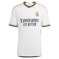 Sports Football White Home Official Half Sleeve Jersey for Men  Boys 2023/2024(Medium 38)-thumb1