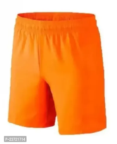 Men?s Regular Fit Polyester Shorts(13-14Years) Orange