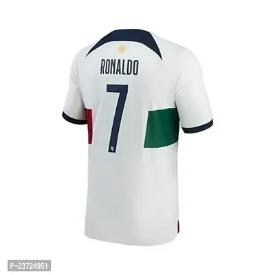 Sports Football Jersey forboys and Men Portugal_Away KIT22-23 Jersey(7-8Years) Multicolour