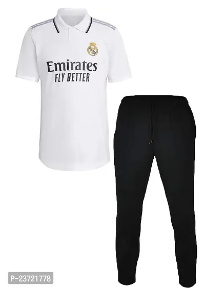 Benzema 9 Football Team Tshirt with Track Pant 2023 for Men  Boys(15-16Years) Multicolour