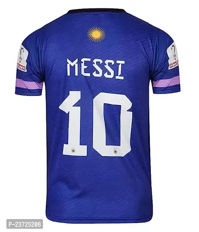 Messi World Cup Away Jersey with Back Print 2022-2023 Football -(Mens  Kids)(8-9Years) Multicolour-thumb3