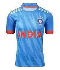 Indian Team Jersey Blue ODI WORLDCUP Jersey with Back Name VIRAT 2022-23 -(Mens  Kids)(Large 40)-thumb1