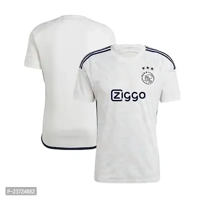 Football Away White Half Sleeve Official Jersey 2023-2024 for Men  Boys(8-9Years)