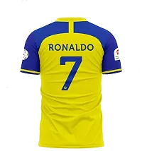 Ronaldo 7 Yellow Half Sleeve Football Jersey 2023-2024 for Kids  Boys(13-14Years)-thumb2