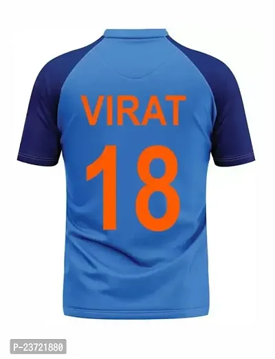 India Jersey Virat Kohli 18 2023/2024 for Boys  Men (4-5Years) Multicolour-thumb3