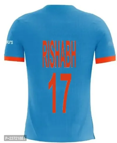 India ODI Rishabh 17 Half Sleeve Cricket Jersey 2023-2024 for Men  Boys(XX-Large 44) Multicolour-thumb3