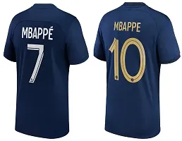 Sports Football Mbappe 7 Home Club Team Tshirt 2023  Mbappe 10 World Cup Official Jersey 2022 for Men  Boys(Medium 38) Multicolour-thumb1