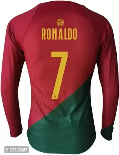 Sports Football Ronaldo 7 Official Full Sleeve Jersey 2023-24 for Boys  Kids(11-12Years) Multicolour-thumb3