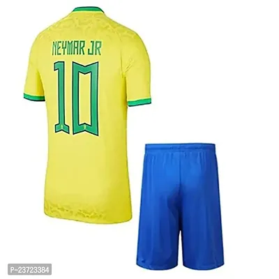 World Cup Football Neymar 10 Jersey with Shorts 2023 for Men  Boys(6-7Years) Multicolour-thumb2