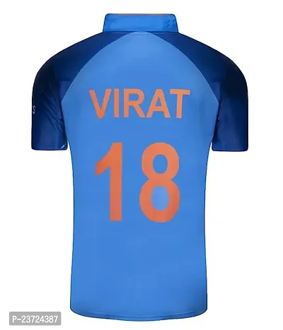 Indian T20 Blue Wolrd Cup Jersey with Back Name VIRAT 2022-23 -(Mens  Kids)(Large 40)-thumb0