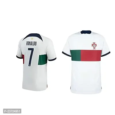 Sports Football Jersey forboys and Men Portugal_Away KIT22-23 Jersey(7-8Years) Multicolour-thumb2