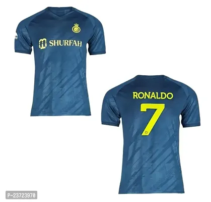 Cristiano Ronaldo 7 Away Football Half Sleeve Official Jersey 2023/2024 (Men  Boys)(Large 40) Multicolour-thumb0