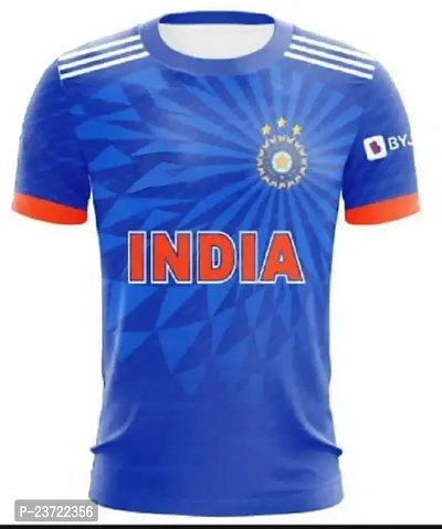 India New Cricket Team T20 Jersey Rishabh 17 2023/2024 for Men  Kids(12-13Years) Multicolour-thumb2