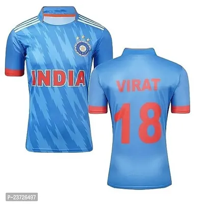 Indian Jersey Blue ODI WORLDCUP Jersey Virat 2023-24 -(Mens  Kids)(Large 40)-thumb0