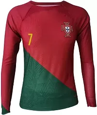 Sports Football Ronaldo 7 Official Full Sleeve Jersey 2023-24 for Boys  Kids(Medium 38) Multicolour-thumb1