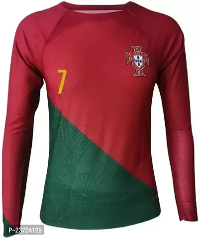 Sports Football Ronaldo 7 Official Full Sleeve Jersey 2023-24 for Boys  Kids(Medium 38) Multicolour-thumb2