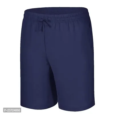 Boy's Regular Shorts, Pack of 1(7-8Years) Dark Blue-thumb0