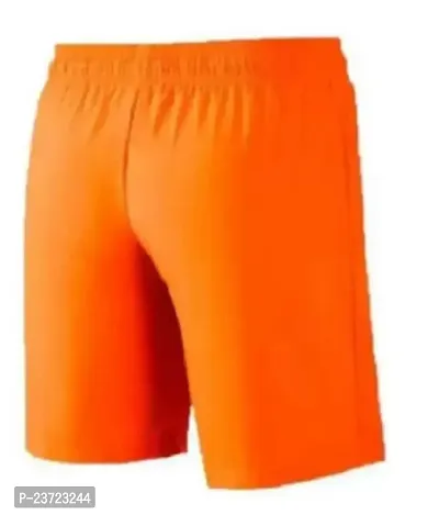 Men?s Regular Fit Polyester Shorts(Small 36) Orange-thumb2