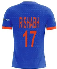 India New Cricket Team T20 Jersey Rishabh 17 2023/2024 for Men  Kids(12-13Years) Multicolour-thumb2