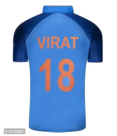 Indian T20 Blue Wolrd Cup Jersey with Back Name VIRAT 2022-23 -(Mens  Kids)(7-8Years)-thumb0