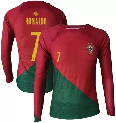 Sports Football Ronaldo Official Full Sleeve Jersey 2023-24 for Boys Kids(Large 40)