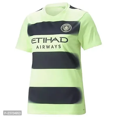 De Bruyne 17 Green Football Half Sleeve Jersey 2023/2024 for Men  Boys(10-11Years)-thumb2