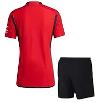 Sports Football Red Home Jersey with Black Shorts 2023-2024 for Men  Boys(XX-Large 44)-thumb1