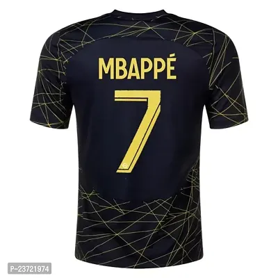 Pariss Football Official Half Sleeve Jersey Mbappe 7 2023/2024 for Men  Kids(Large 40) Multicolour-thumb3