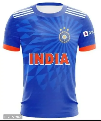 Indian Plain T20 WORLDCUP Jersey 2022-23 -(Mens  Kids)(10-11Years) Multicolour-thumb2