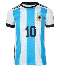 Messi White WC Jersey with Back Print 2022-2023 Football -(Mens  Kids)(11-12Years)-thumb1