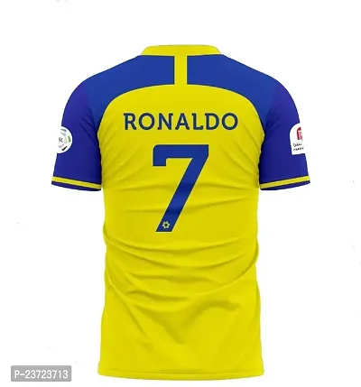 Ronaldo 7 Yellow Half Sleeve Football Jersey 2023-2024 for Kids  Boys(XX-Large 44)-thumb3