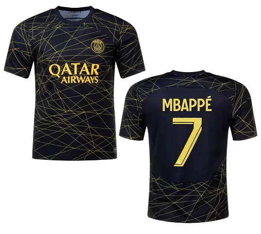 Pariss Football Official Half Sleeve Jersey Mbappe 2023/2024 for Men Kids(15-16Years)