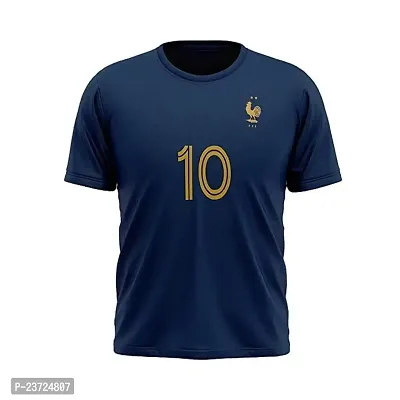 Mbappe 10 Official Football Tshirt 2023-2024 (Kids  Boys)(Medium 38) Multicolour