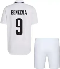 Benzema 9 Football Jersey with Shorts 2023/2024 for Kids  Boys (Large 40) Multicolour-thumb1