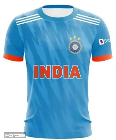 India ODI Cricket Team World Cup Jersey 2023/2024 (Men  Kids)(Medium 38) Multicolour-thumb2