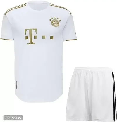 Sports Home Football White Jersey with Shorts 2023-2024 (Men  Kids) (14-15Years)