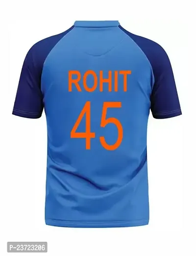 India Cricket Jersey Rohit Sharma 45 for Men  Boys (Medium 38) Multicolour-thumb3