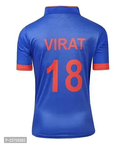 Indian Jersey Dark Blue T20 WORLDCUP Jersey with Back Name VIRAT 2022-23 -(Mens  Kids) Cricket(14-15Years)-thumb3